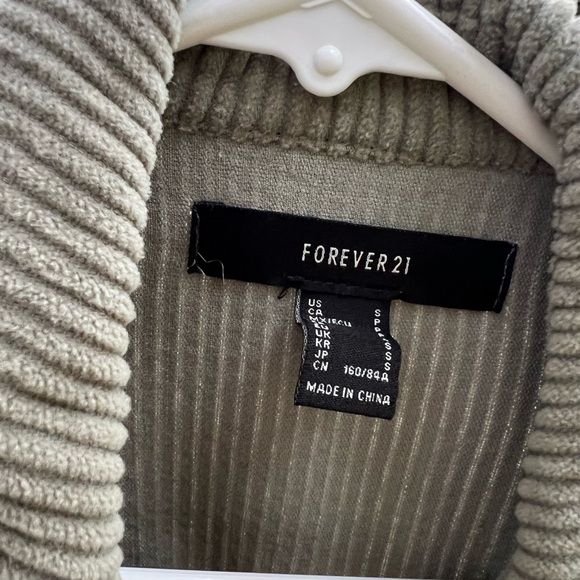 Forever 21 Olive Corduroy Jean Jacket - Picture 3 of 3